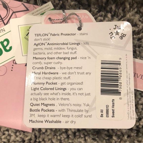 Ju-Ju-Be Be All Diaper Bag in Sweet Hearts print - Picture 6 of 8